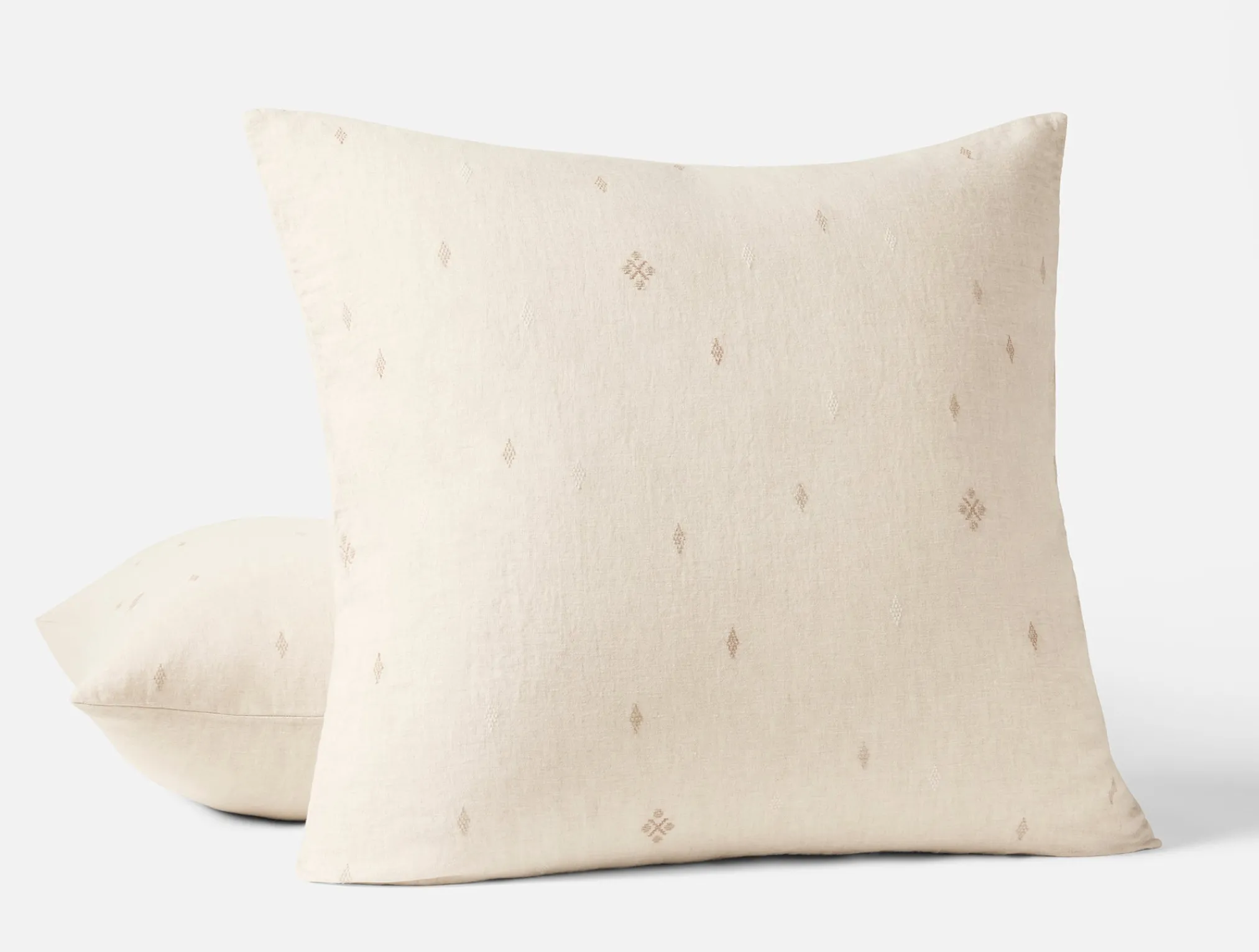 Coyuchi Cambria Embroidered Organic Linen Sham< Pillow Shams
