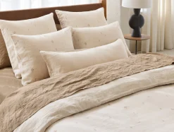 Coyuchi Cambria Embroidered Organic Linen Duvet Cover< Duvet Covers + Sets