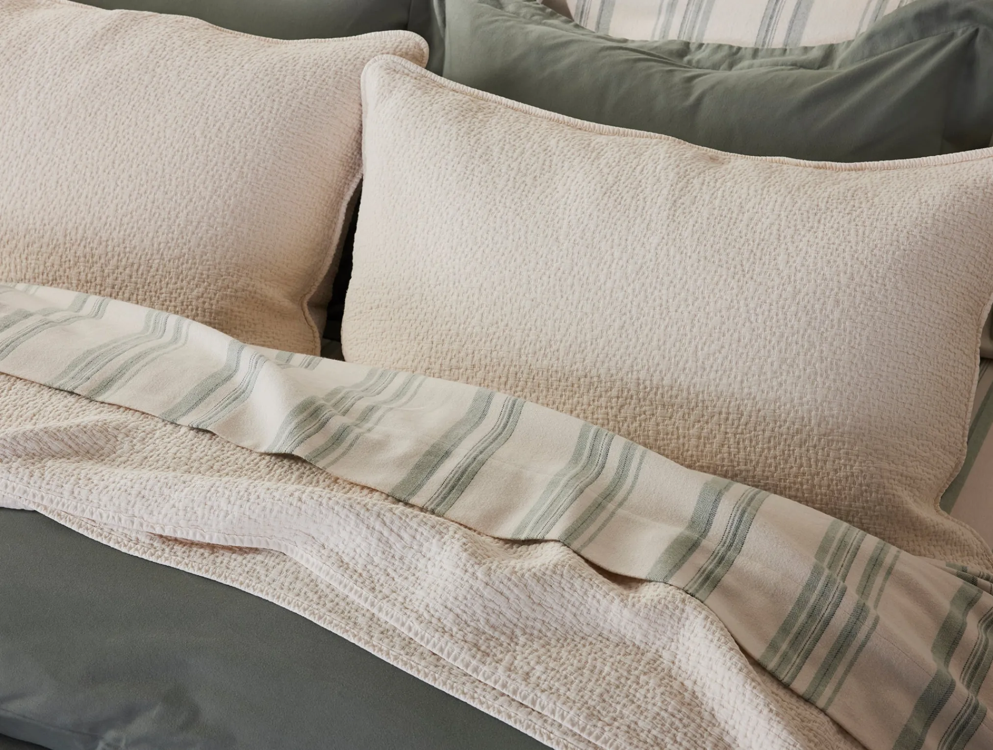 Coyuchi Cascade Organic Matelasse Blanket< Bed Blankets