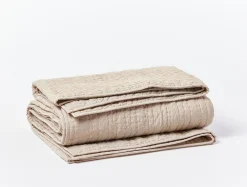 Coyuchi Channel Handstitched Organic Quilt< Quilts + Comforters