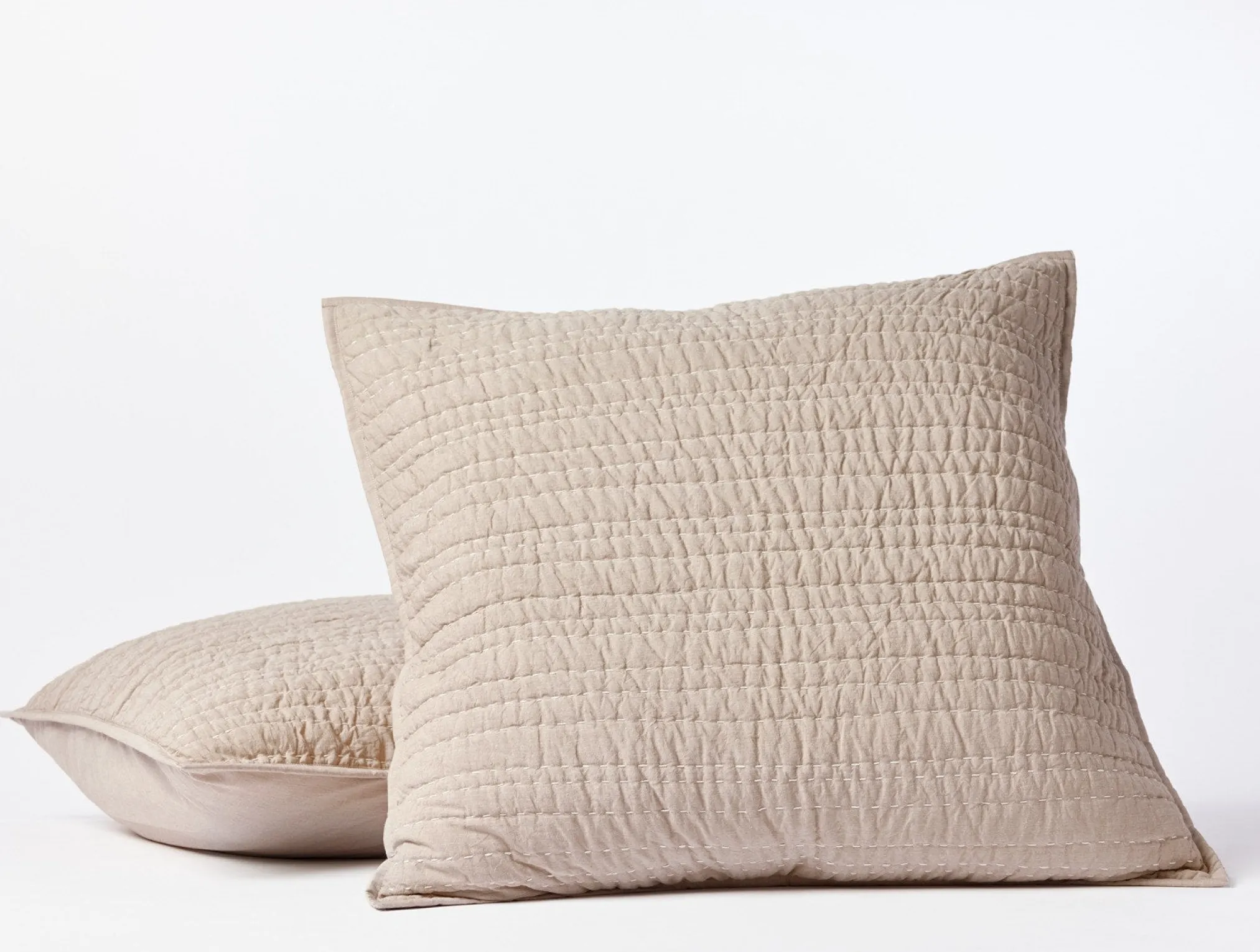 Coyuchi Channel Handstitched Organic Sham< Pillow Shams