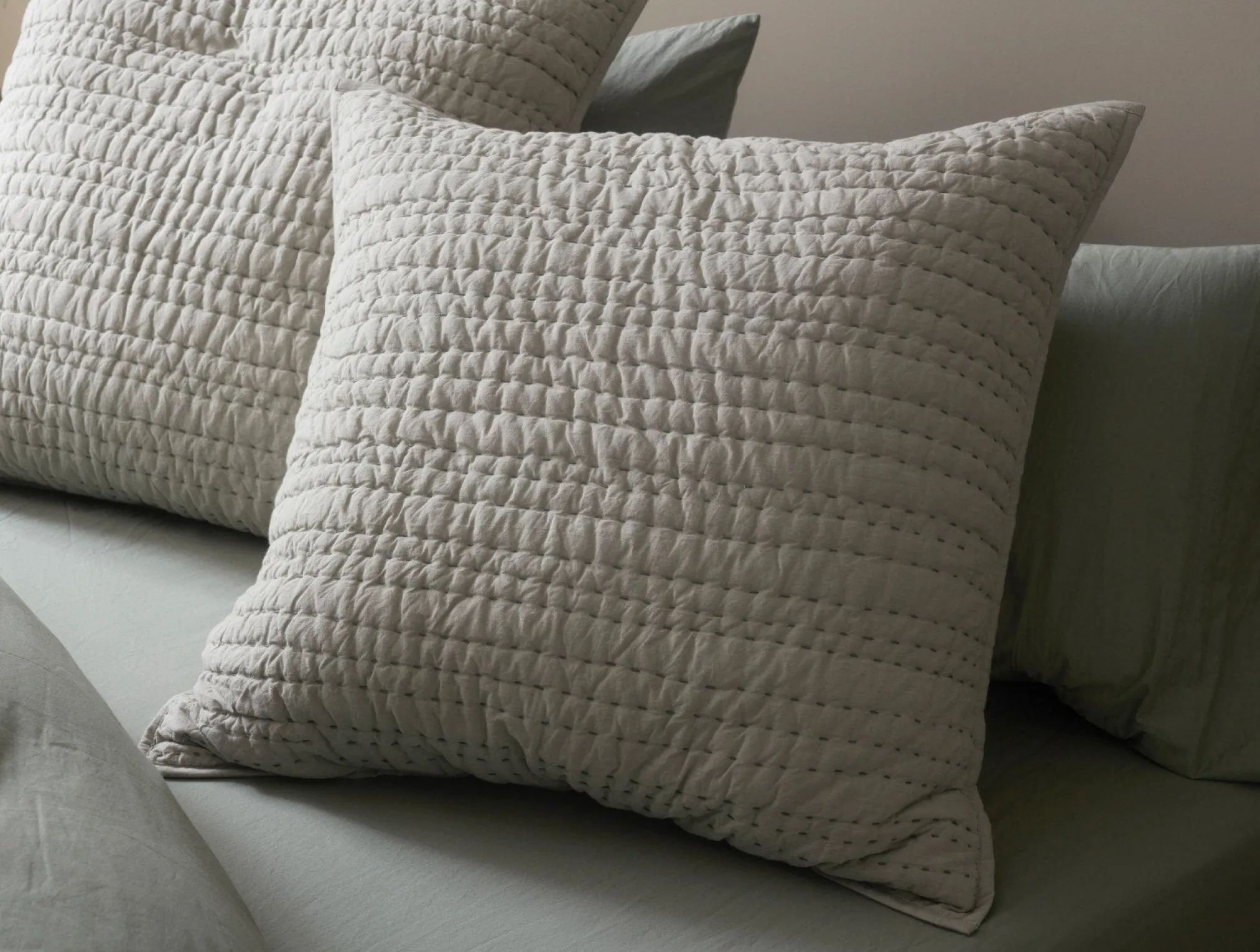 Coyuchi Channel Handstitched Organic Sham< Pillow Shams