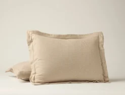 Coyuchi Cloud Brushed™ Organic Flannel Heather Texture Sham< Pillow Shams