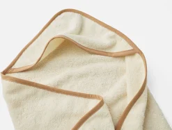 Coyuchi Cloud Loom™ Organic Baby Hooded Towel and Bath Mitt Set< Baby|Baby Bedding