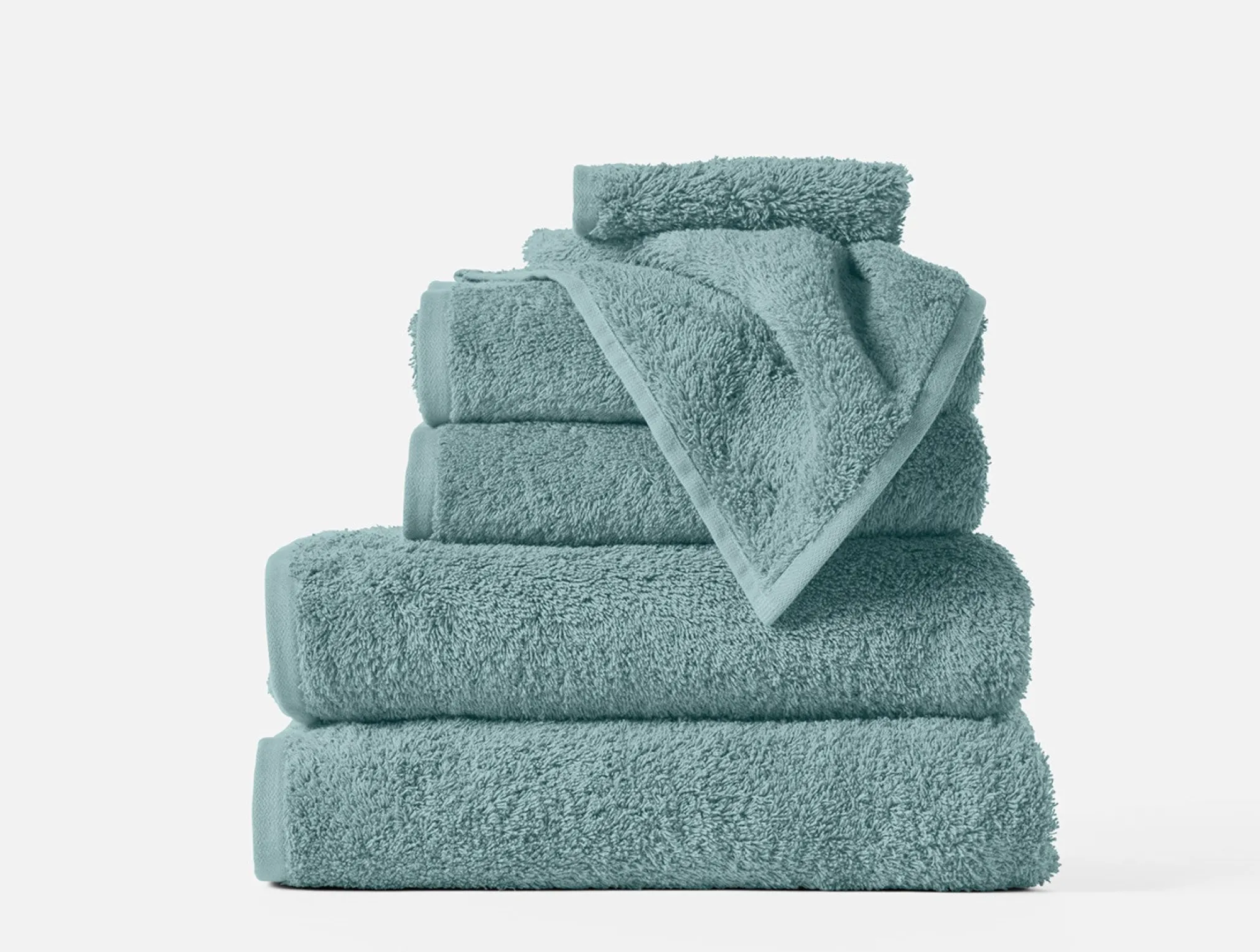 Coyuchi Cloud Loom™ Organic Towels - Set of 6< Bath Towels