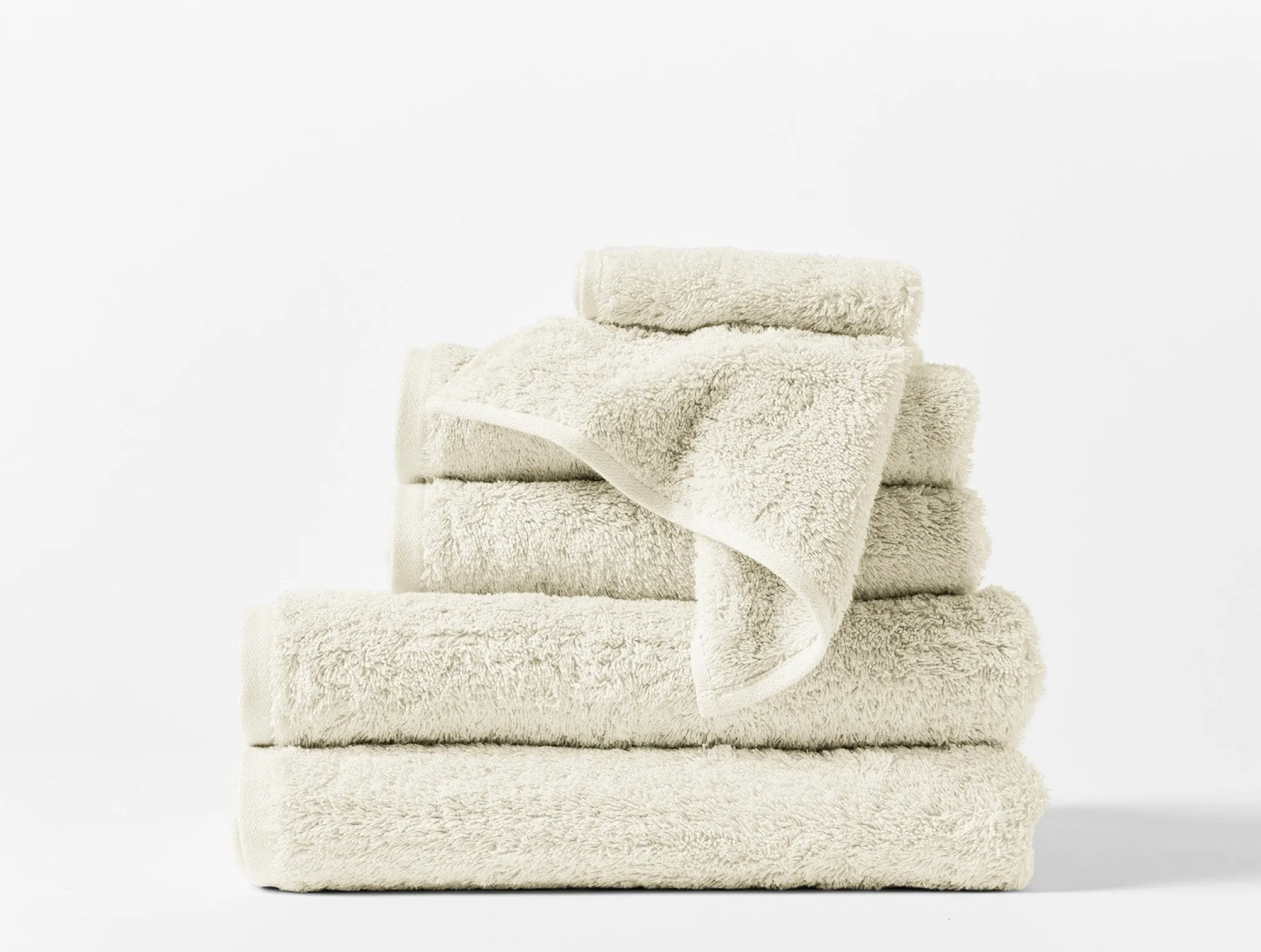 Coyuchi Cloud Loom™ Organic Towels - Set of 6< Bath Towels