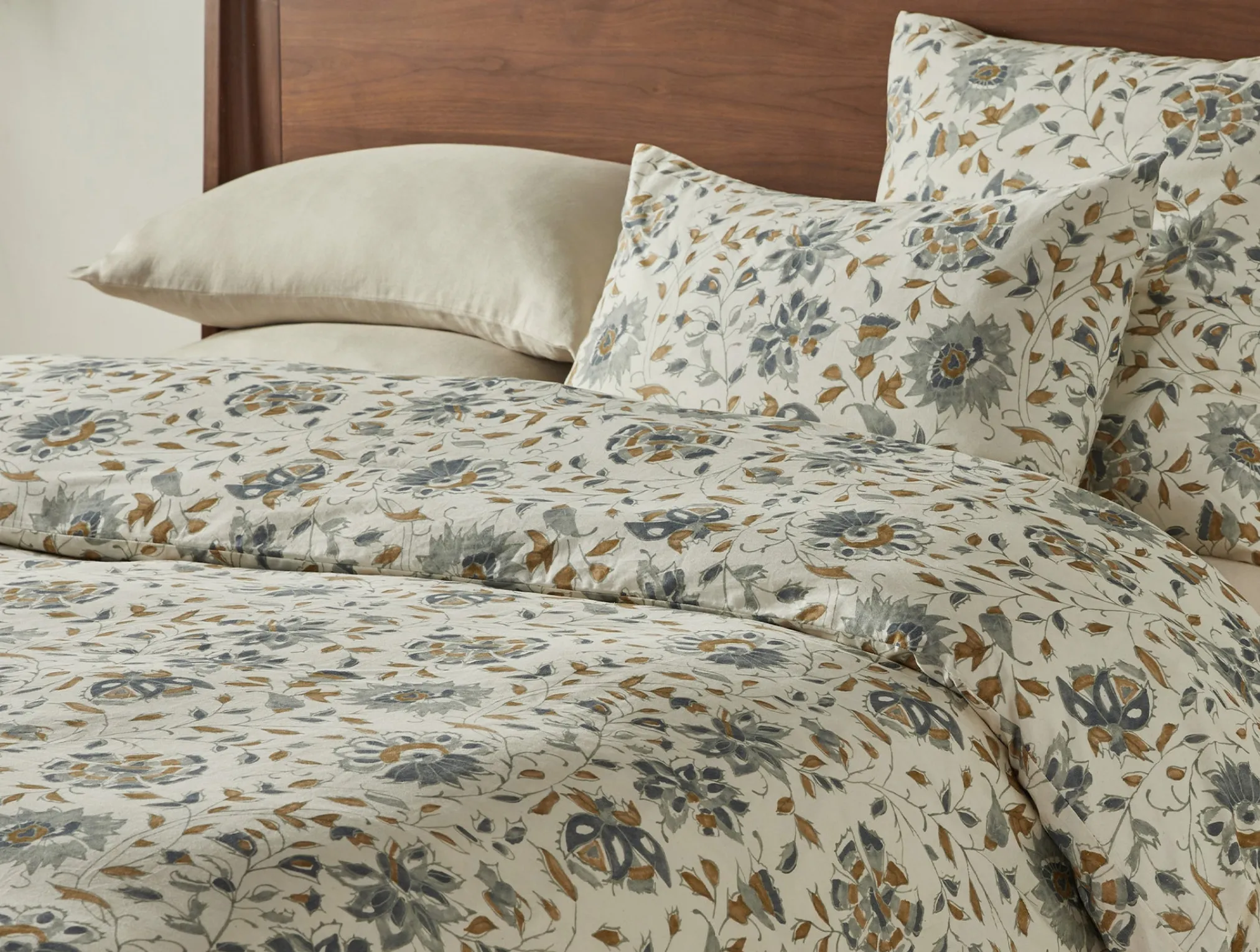 Coyuchi + Rejuvenation Flora Organic Print Duvet Cover< Duvet Covers + Sets