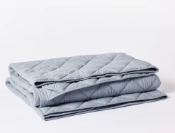 Coyuchi Diamond-Stitched Organic Cotton Comforter< Quilts + Comforters