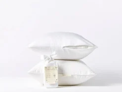 Coyuchi Down Feather Pillows + Organic Protectors Bundle< Bed Essential Bundles