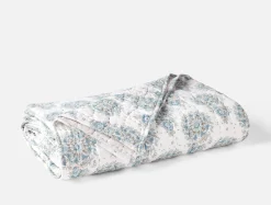 Coyuchi Flores Handstitched Organic Quilt< Quilts + Comforters