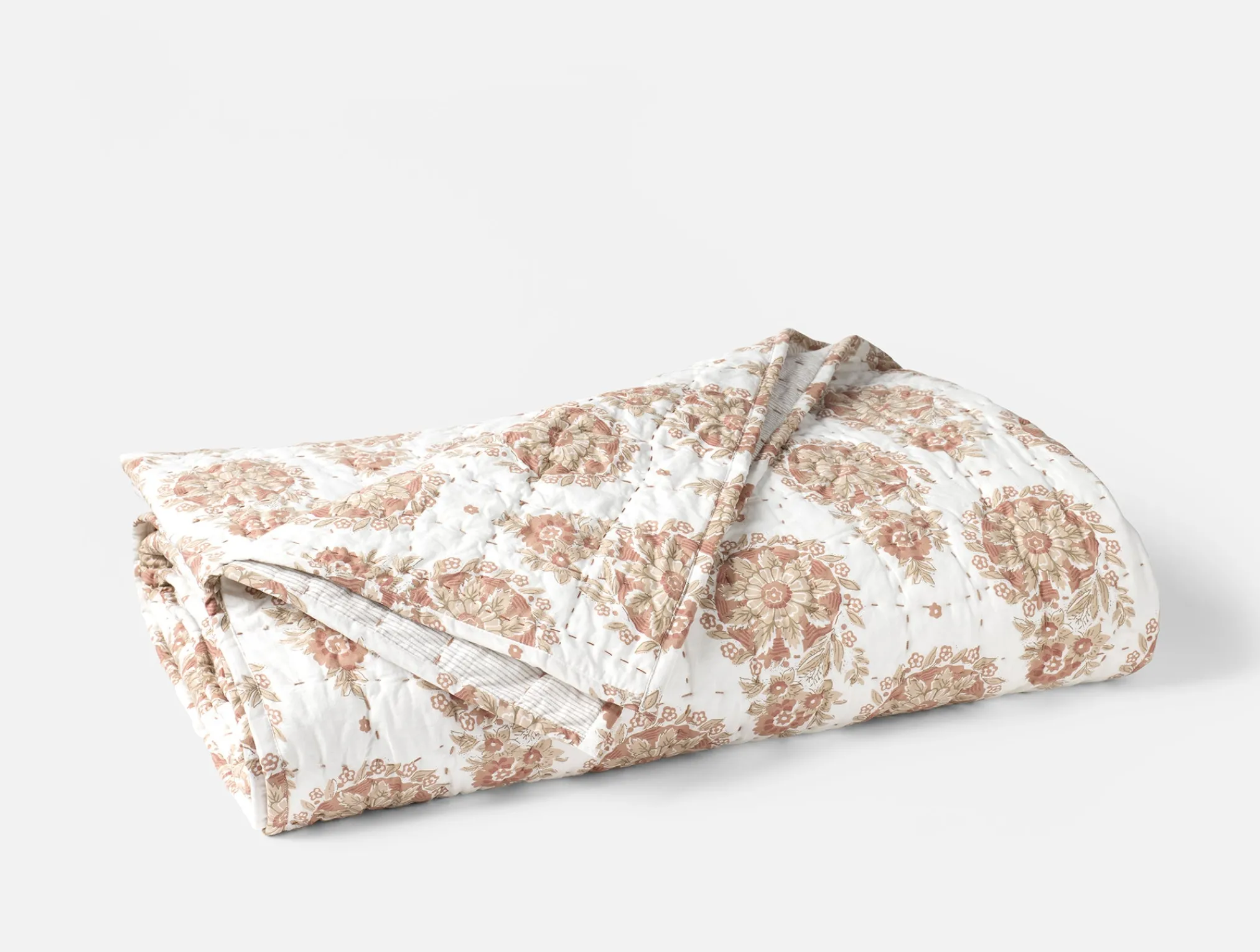 Coyuchi Flores Handstitched Organic Quilt< Quilts + Comforters