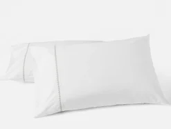 Coyuchi Floret Embroidered Organic Percale Pillowcases< Pillowcases|Pillowcases