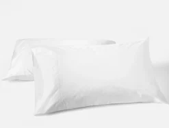 Coyuchi Floret Embroidered Organic Percale Pillowcases< Pillowcases|Pillowcases