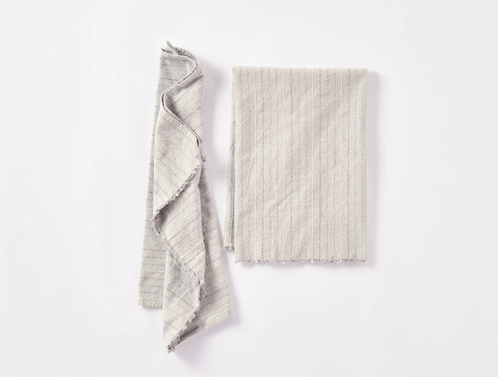 Coyuchi Fringe Stripe Organic Hand Towel, Set Of 2< Kitchen