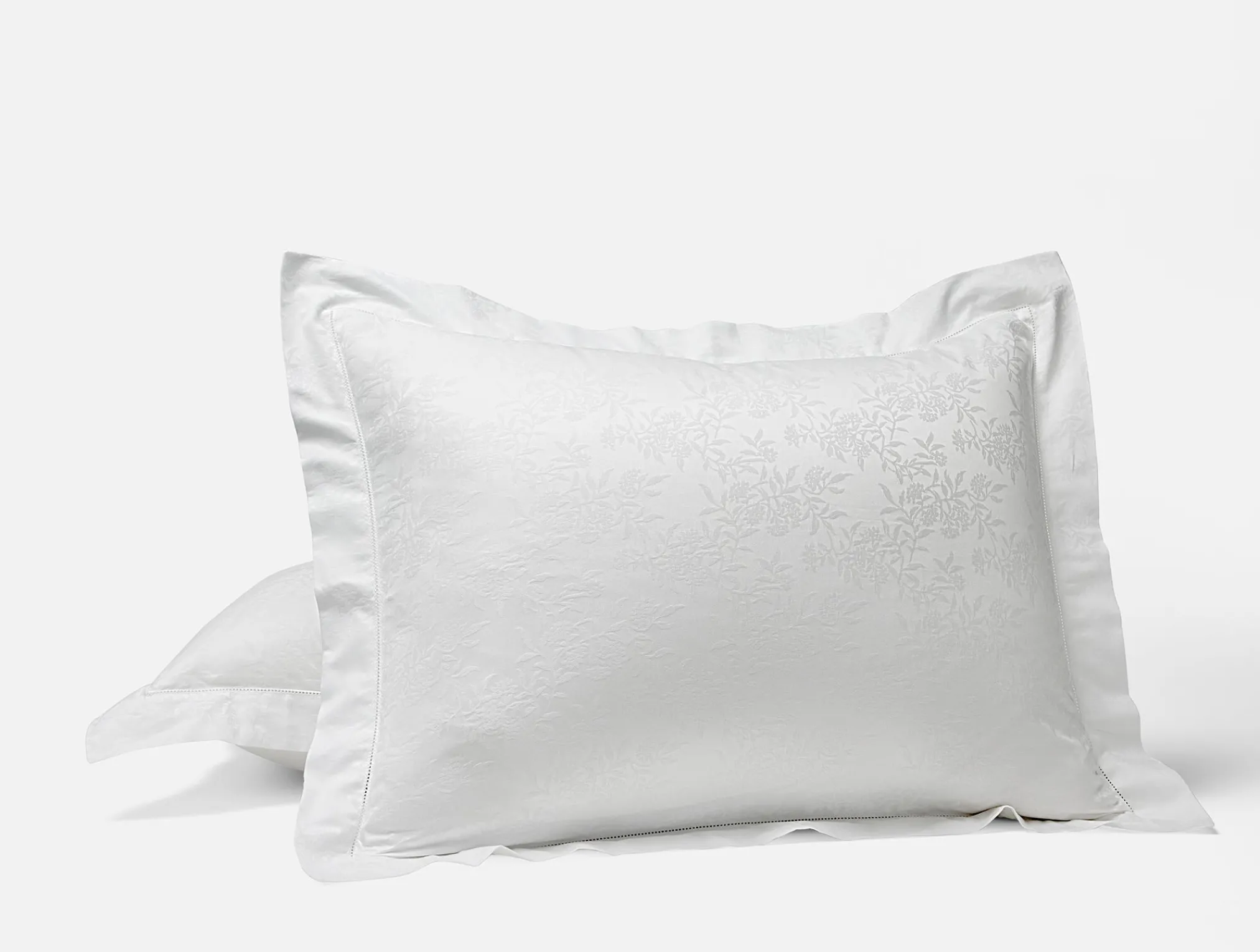 Coyuchi Heirloom Organic Sateen Jacquard Sham< Pillow Shams