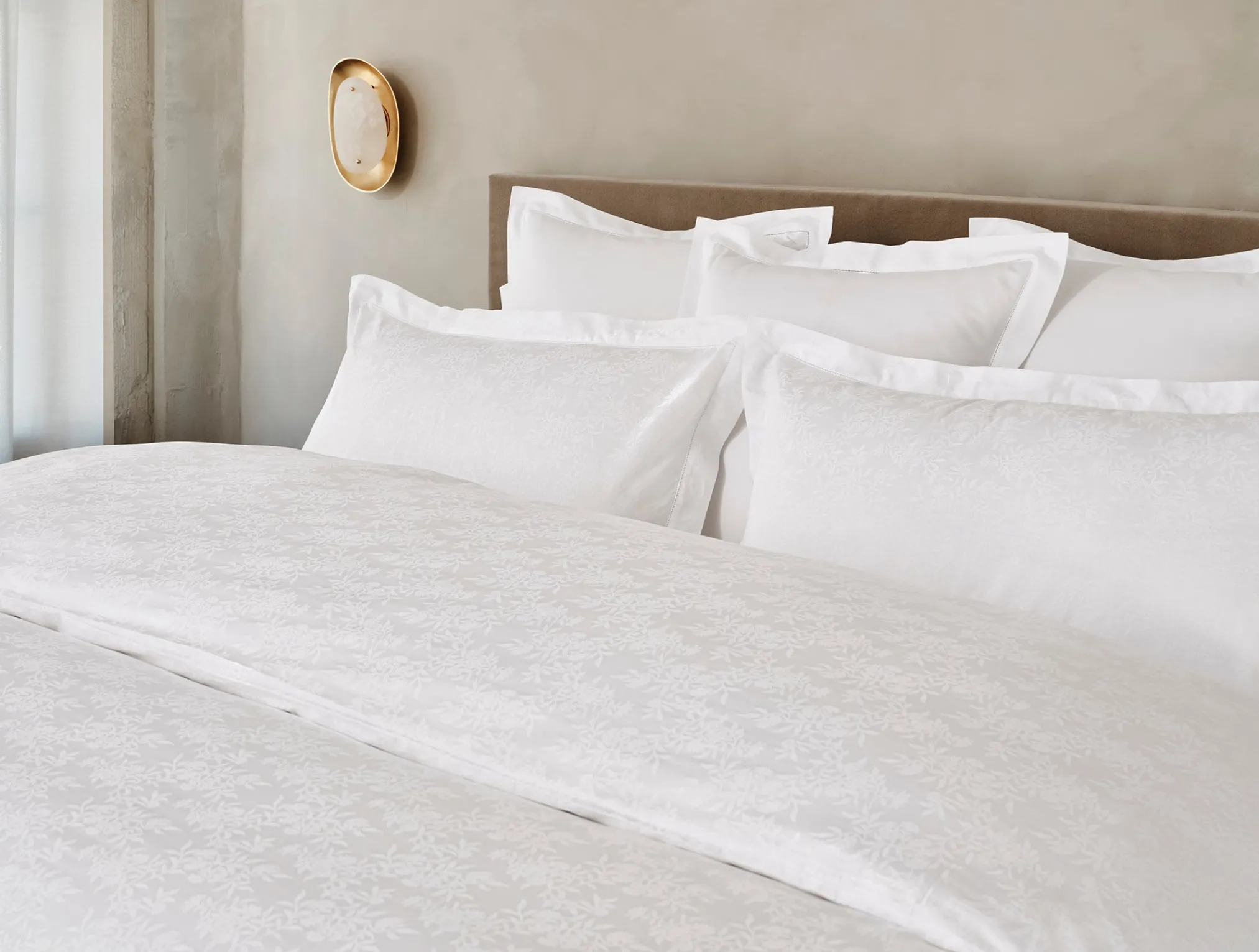 Coyuchi Heirloom Organic Sateen Jacquard Sham< Pillow Shams