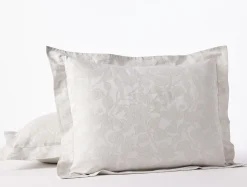 Coyuchi Heritage Organic Percale Jacquard Sham< Pillow Shams