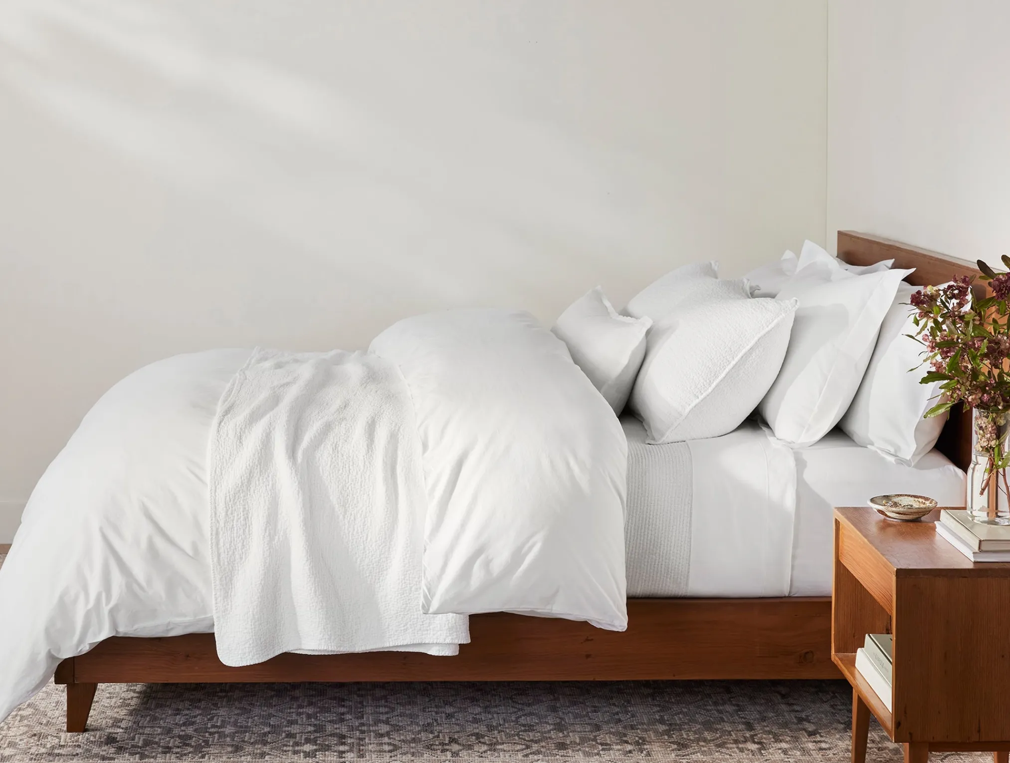 Coyuchi Heritage Organic Percale Duvet Set< Duvet Covers + Sets