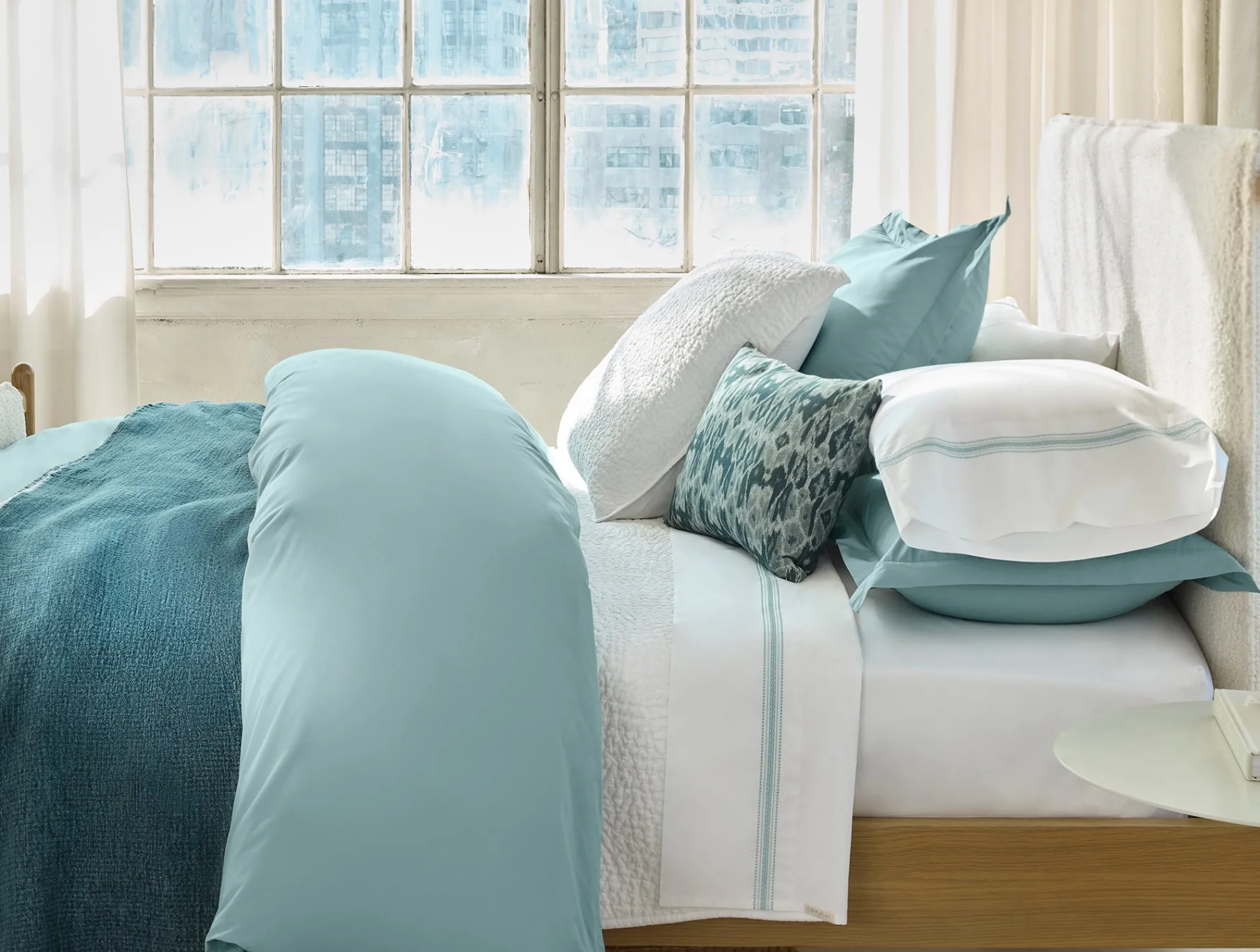Coyuchi Landscape Embroidered Organic Percale Sheet Set< Sheet Sets|Sheet Sets