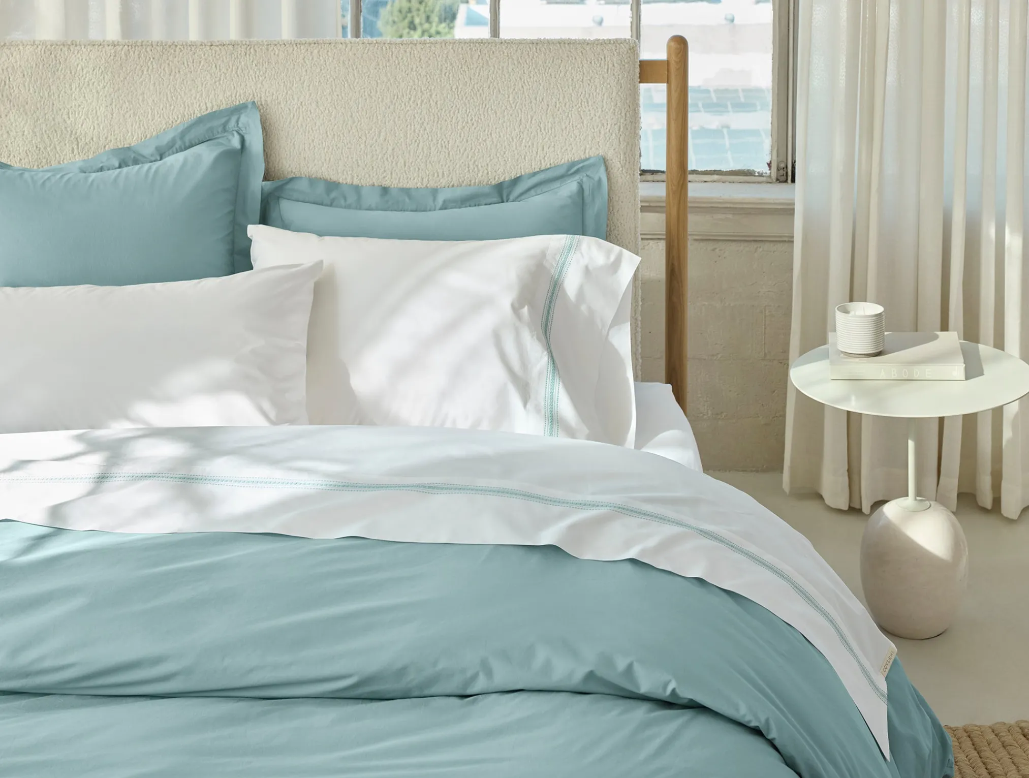 Coyuchi Landscape Embroidered Organic Percale Sheet Set< Sheet Sets|Sheet Sets