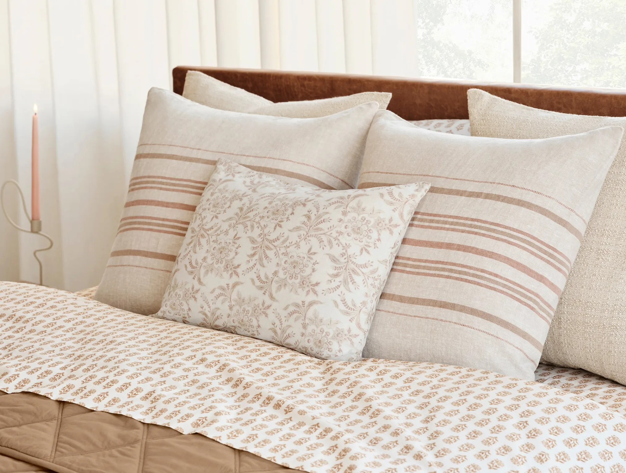 Coyuchi Marguerite Organic Print Decorative Pillow Cover< Decorative Pillows