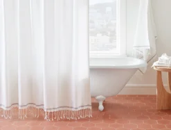 Coyuchi Mediterranean Organic Shower Curtain< Shower Curtains