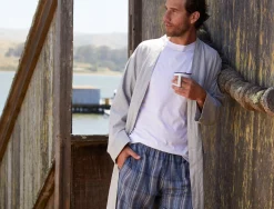 Coyuchi Men’s Organic Knit Short Sleeve Tee< Men's Sleep