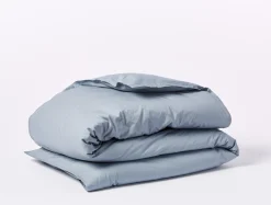 Coyuchi Organic Crinkled Percale™ Duvet Cover< Duvet Covers + Sets