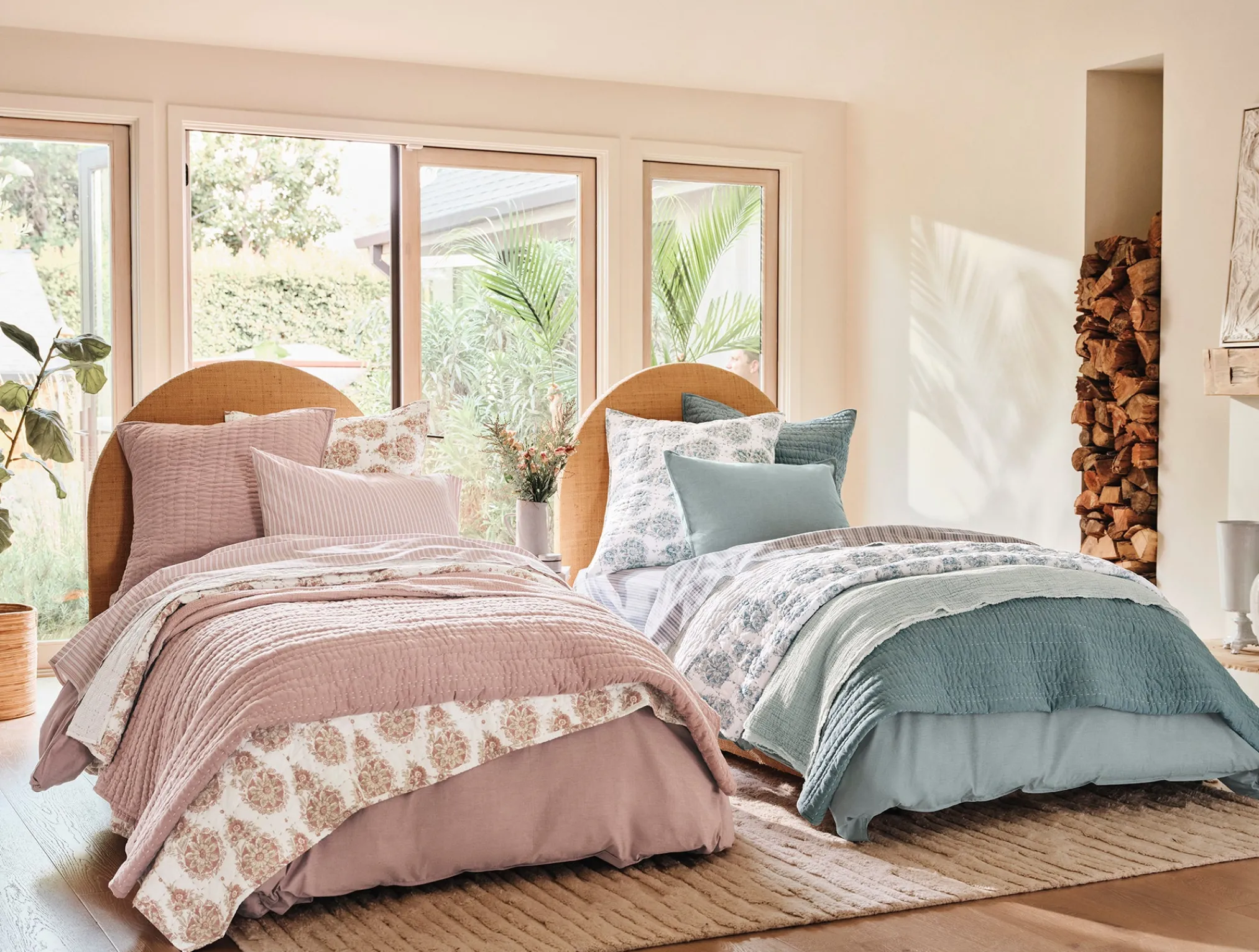 Coyuchi Organic Crinkled Percale™ Duvet Cover< Duvet Covers + Sets