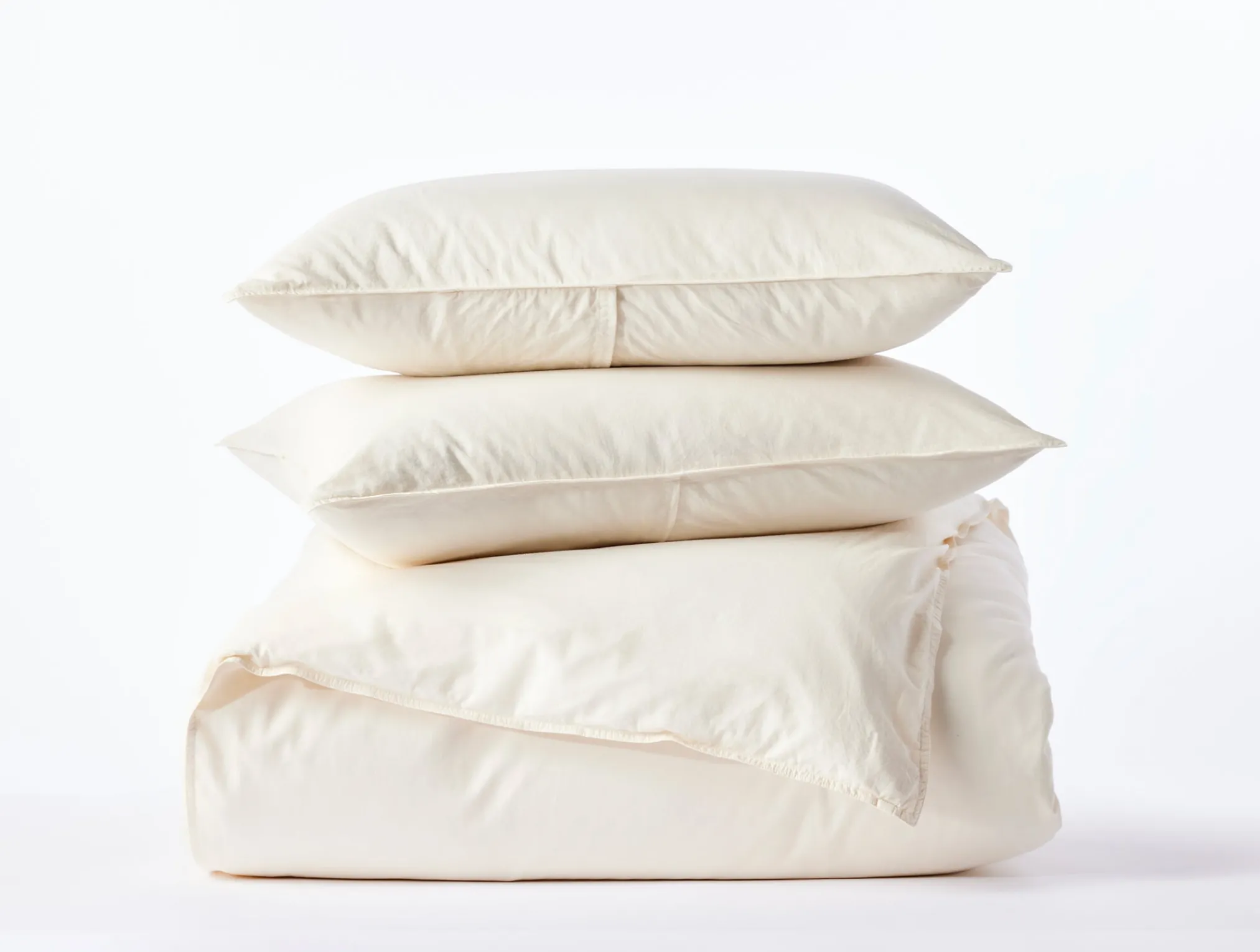 Coyuchi Organic Crinkled Percale™ Duvet Set< Duvet Covers + Sets