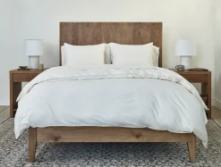 Coyuchi Organic Crinkled Percale™ Duvet Set< Duvet Covers + Sets