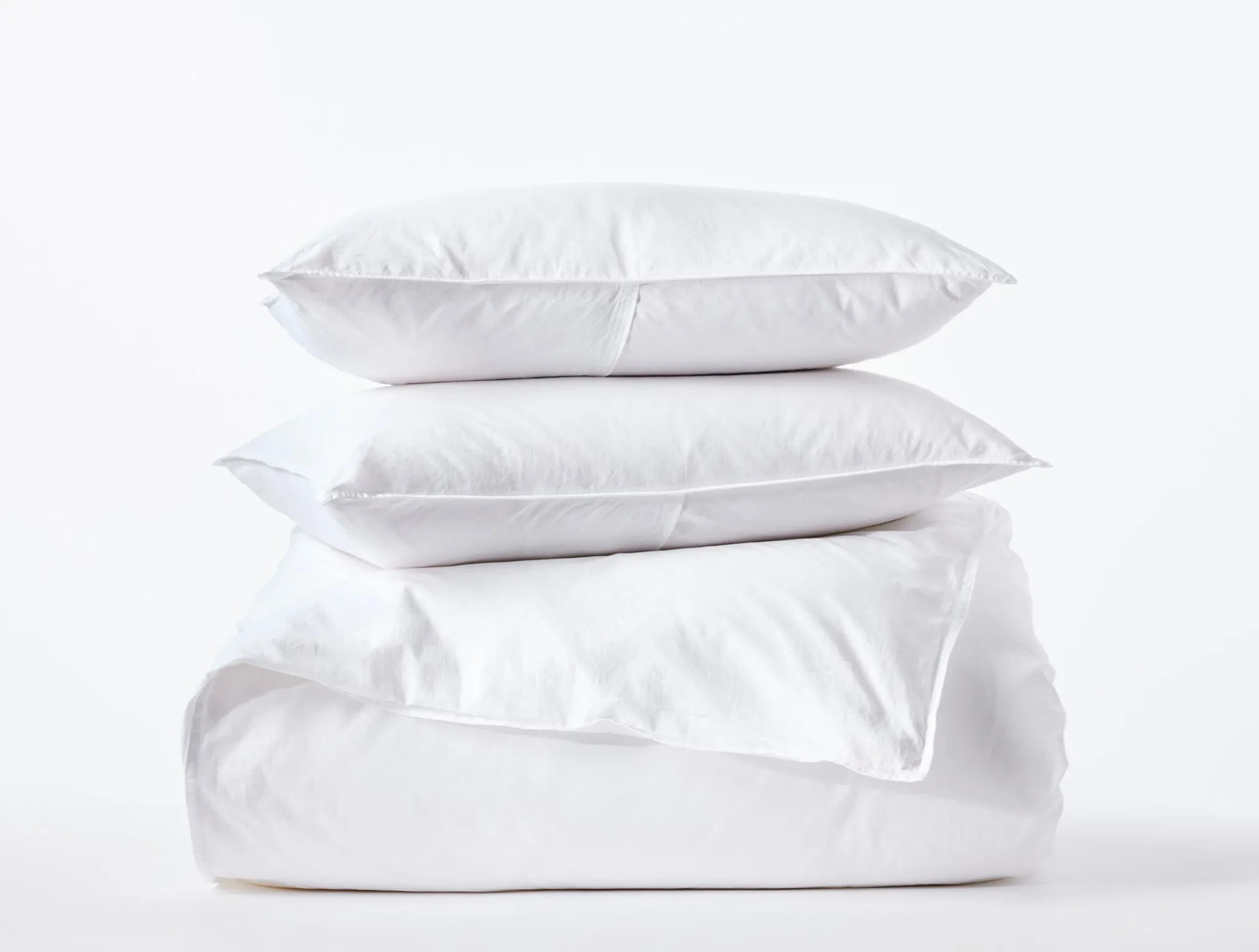 Coyuchi Organic Crinkled Percale™ Duvet Set< Duvet Covers + Sets