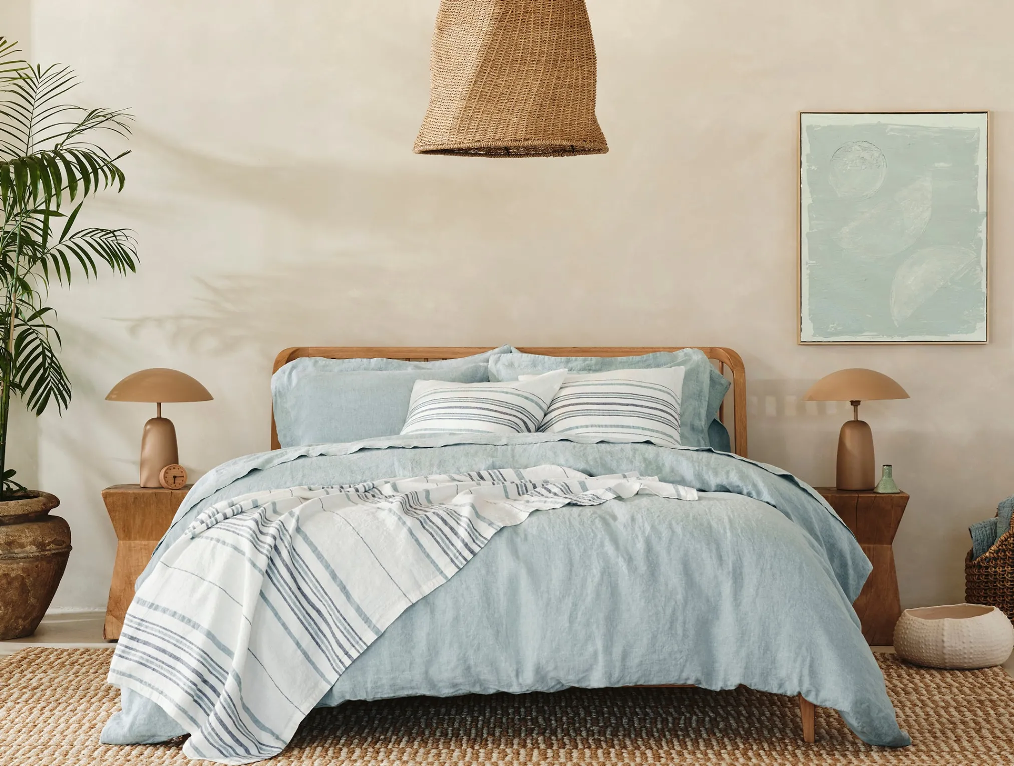 Coyuchi Organic Relaxed Linen Duvet Cover< Duvet Covers + Sets