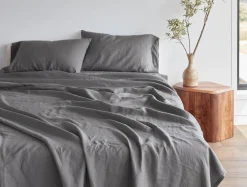 Coyuchi Organic Relaxed Linen Fitted Sheet< Fitted Sheets|Fitted Sheets