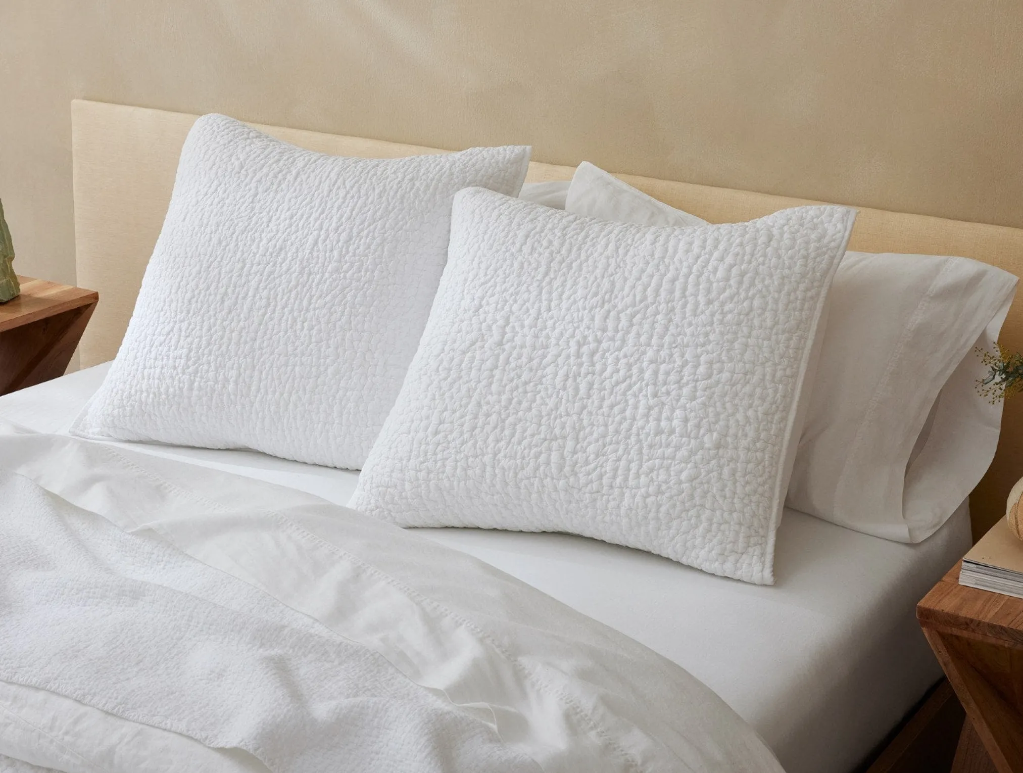 Coyuchi Pebbled Handstitched Quilt Set< Quilts + Comforters
