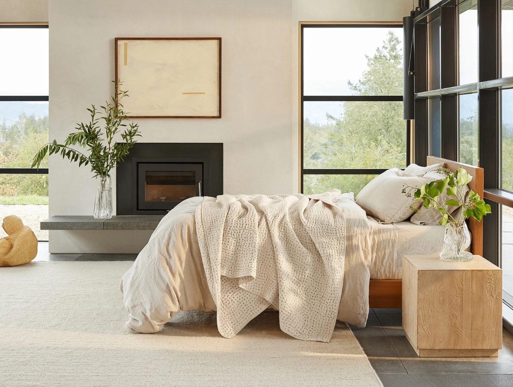 Coyuchi Pebbled Handstitched Quilt Set< Quilts + Comforters
