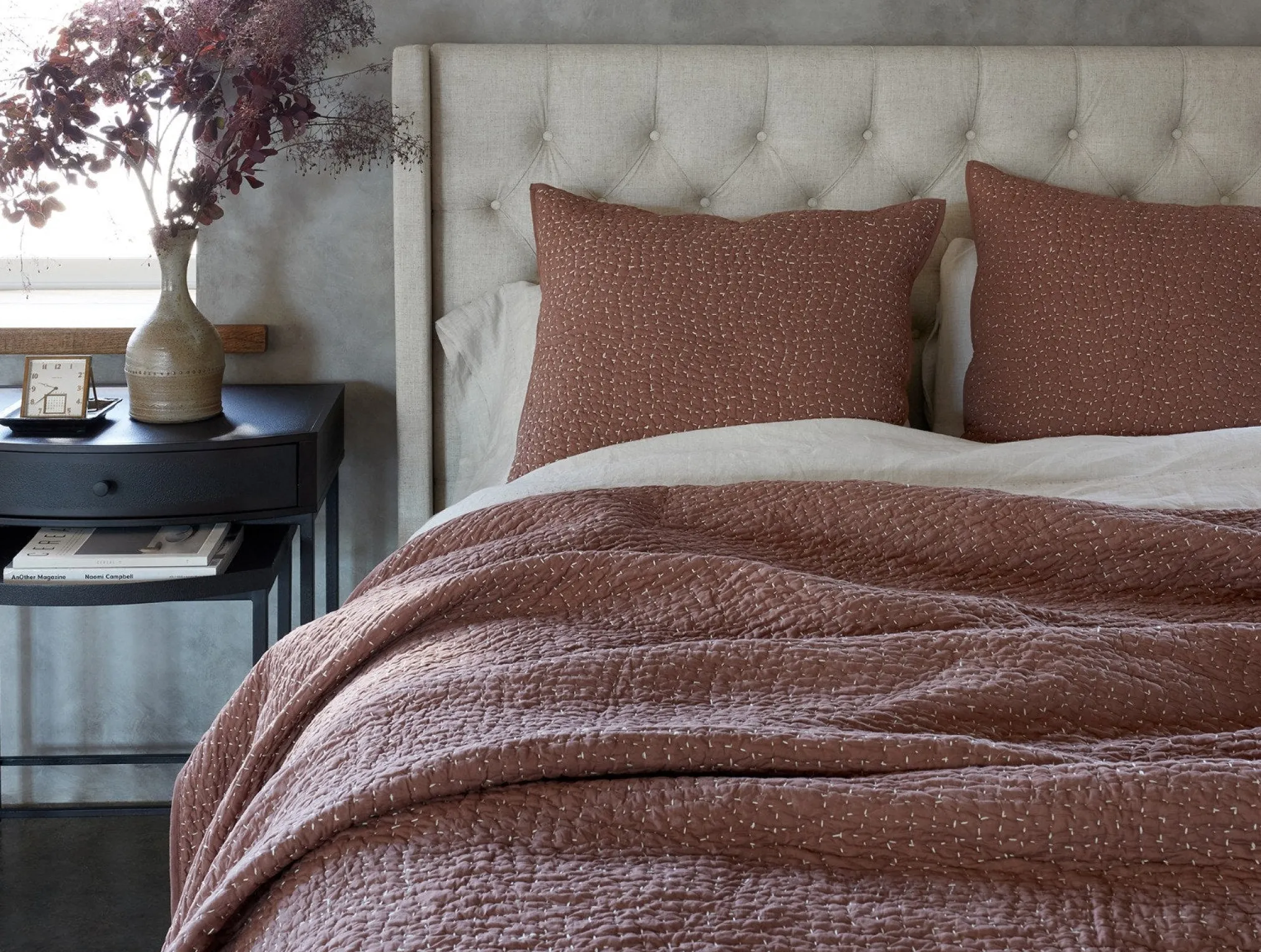 Coyuchi Pebbled Handstitched Quilt Set< Quilts + Comforters
