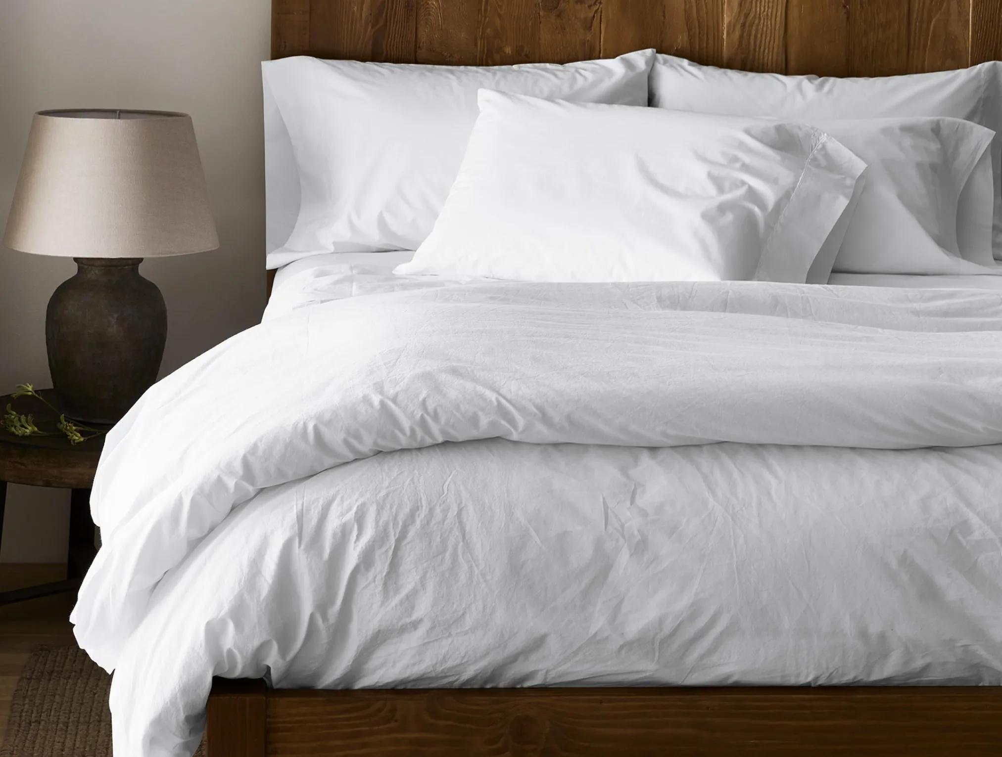 Coyuchi Refined Organic Percale Duvet Set< Duvet Covers + Sets