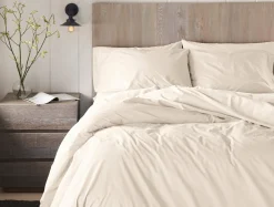 Coyuchi Refined Organic Percale Duvet Set< Duvet Covers + Sets