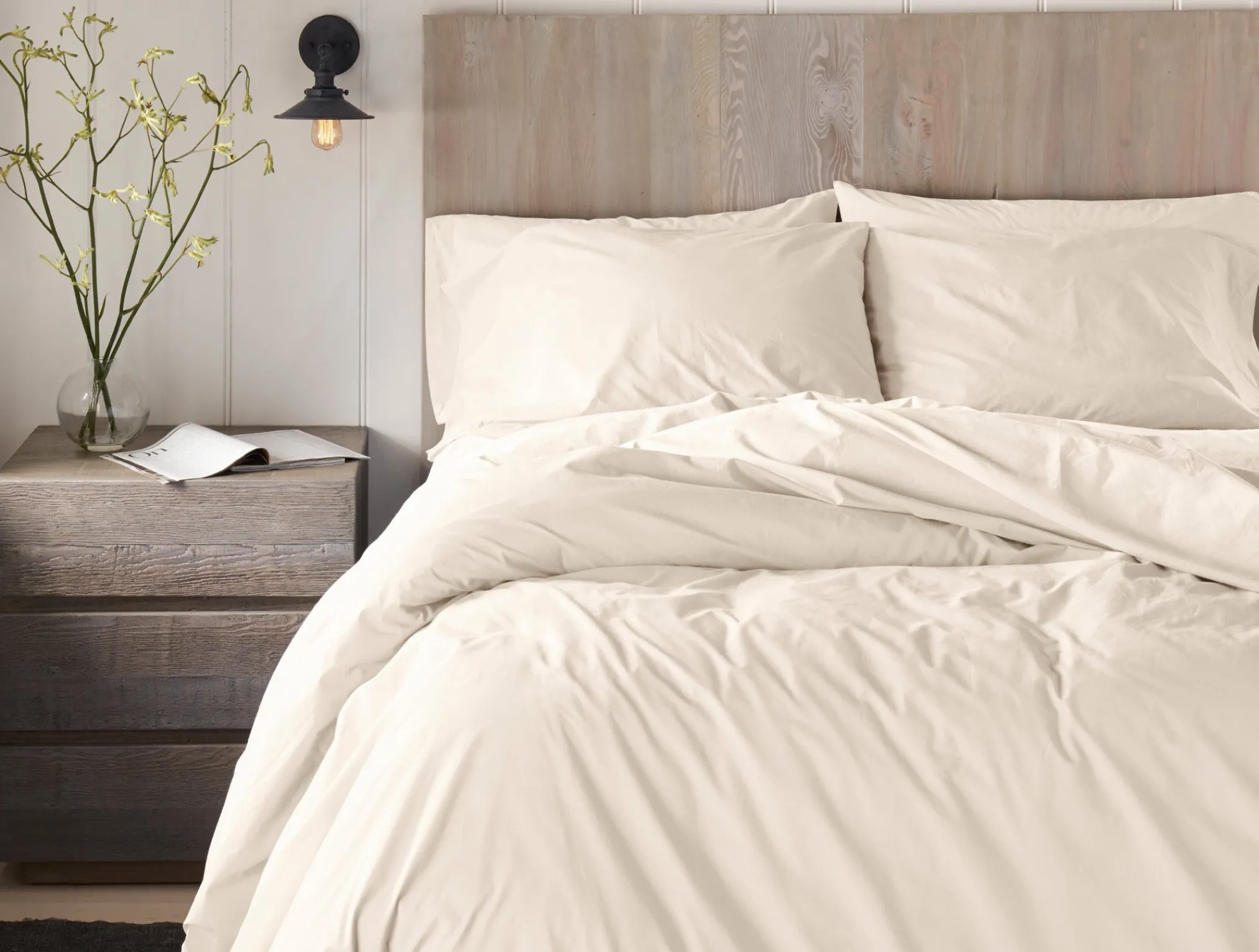 Coyuchi Refined Organic Percale Duvet Set< Duvet Covers + Sets