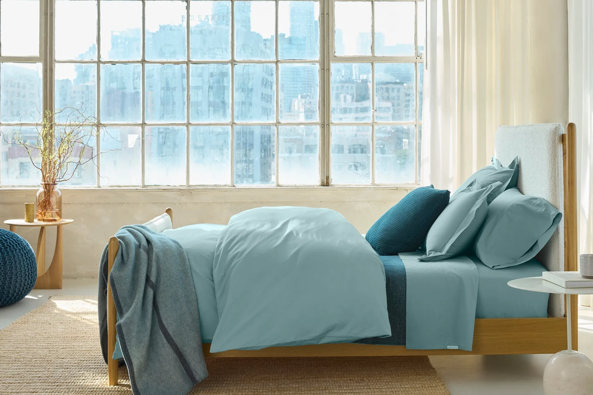 Coyuchi Refined Organic Percale Fitted Sheet< Fitted Sheets|Fitted Sheets