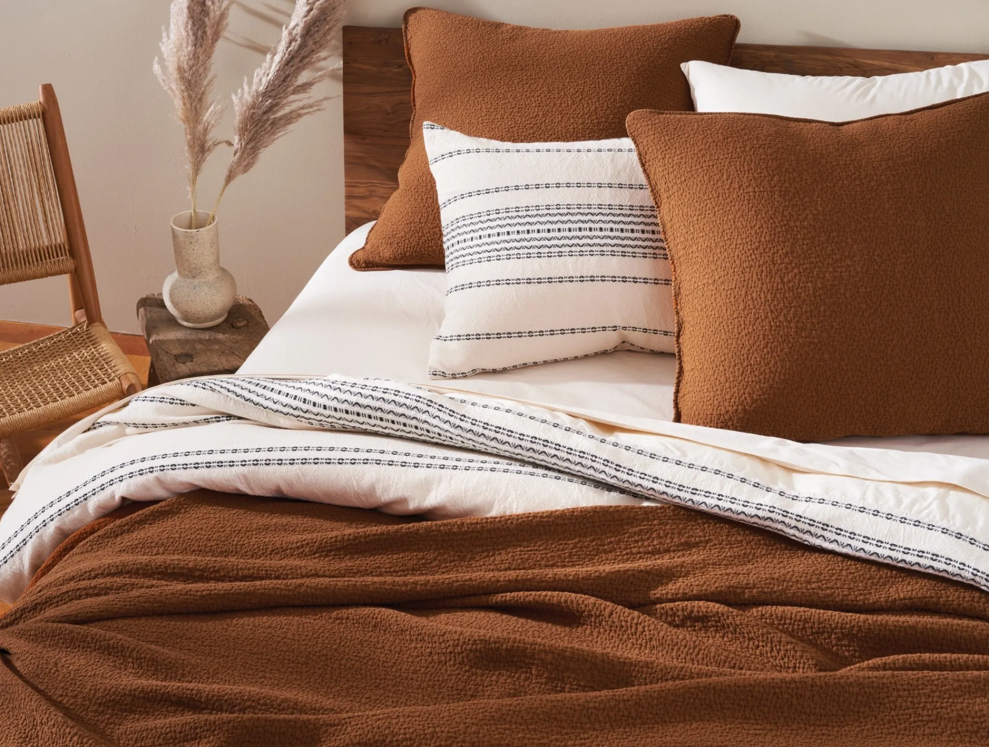 Coyuchi Rippled Stripe Organic Duvet Cover< Duvet Covers + Sets