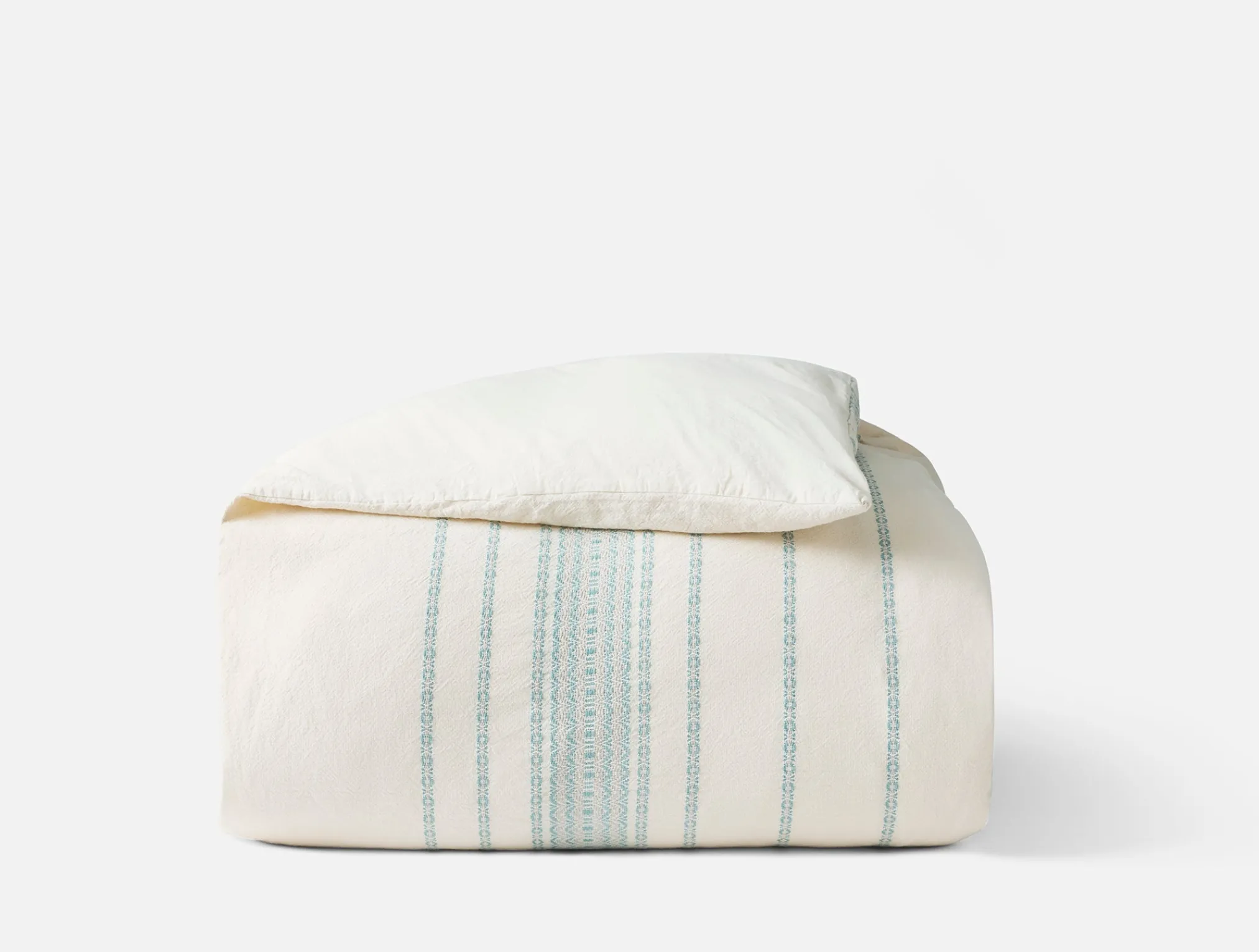 Coyuchi Rippled Stripe Organic Duvet Cover< Duvet Covers + Sets
