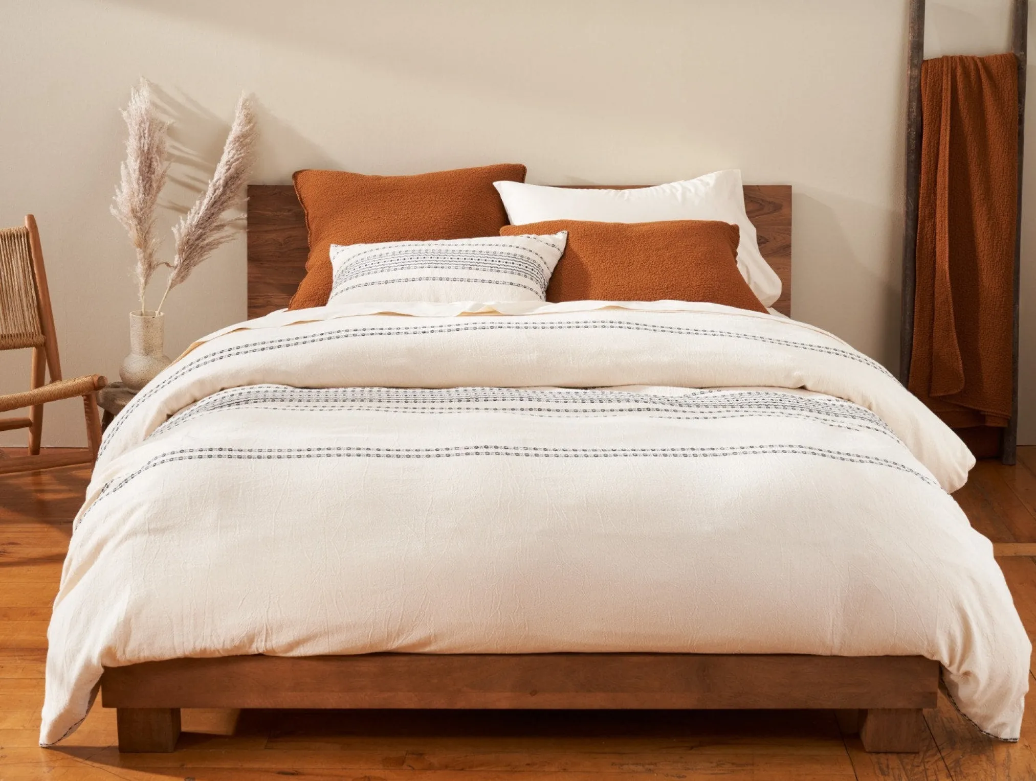 Coyuchi Rippled Stripe Organic Sham< Pillow Shams