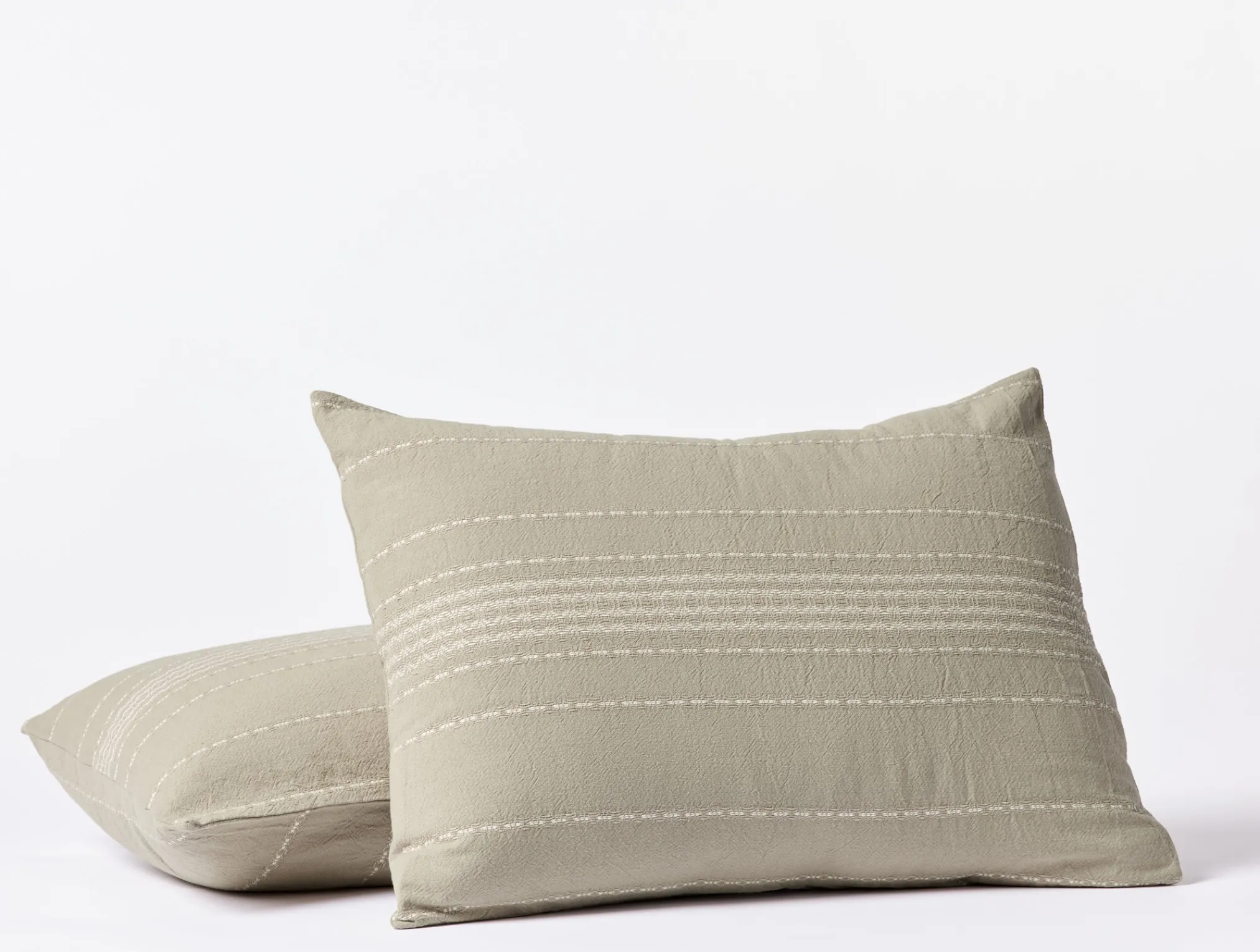 Coyuchi Rippled Stripe Organic Shams< Pillow Shams