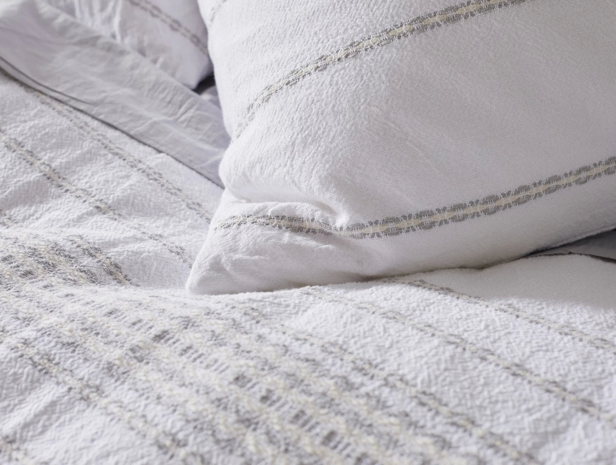 Coyuchi Rippled Stripe Organic Shams< Pillow Shams
