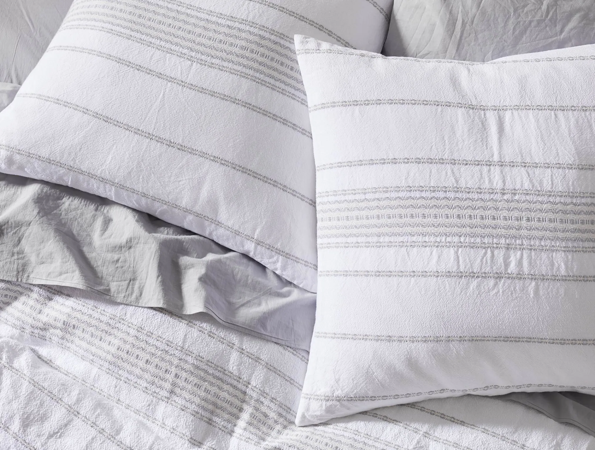 Coyuchi Rippled Stripe Organic Shams< Pillow Shams