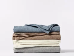 Coyuchi Sequoia Washable Organic Cotton and Wool Throw< Throws