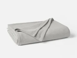 Coyuchi Sequoia Washable Organic Cotton and Wool Throw< Throws