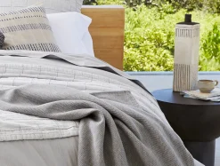 Coyuchi Sequoia Washable Organic Cotton and Wool Throw< Throws